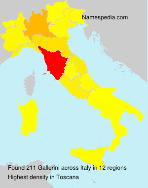 Surname Gallerini in Italy