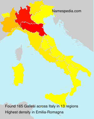Surname Gallesi in Italy