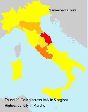 Surname Galleti in Italy