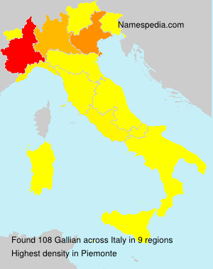 Surname Gallian in Italy