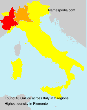 Surname Gallice in Italy