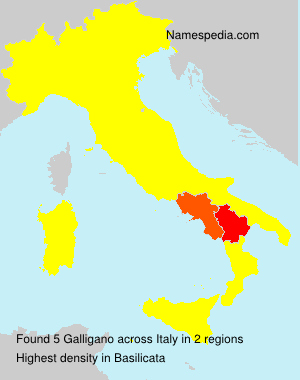 Surname Galligano in Italy