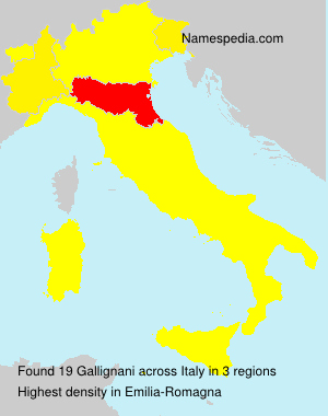Surname Gallignani in Italy