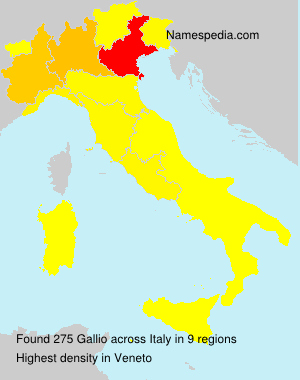 Surname Gallio in Italy