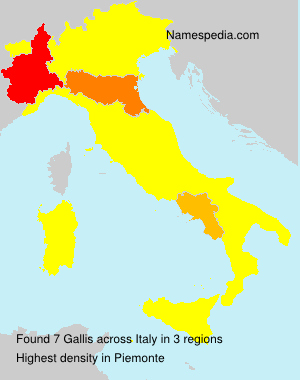Surname Gallis in Italy