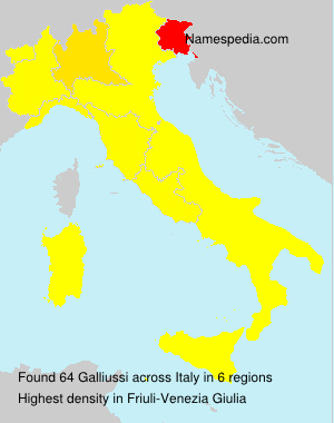 Surname Galliussi in Italy