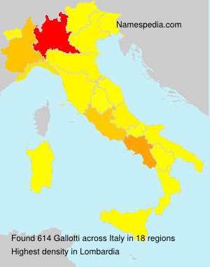 Surname Gallotti in Italy
