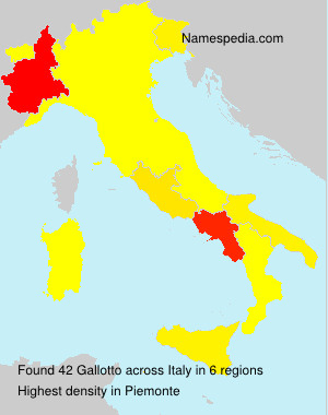 Surname Gallotto in Italy