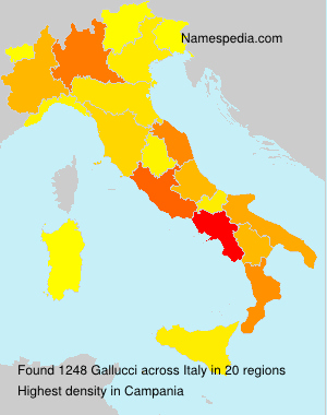 Surname Gallucci in Italy