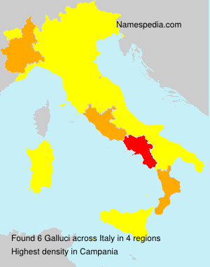 Surname Galluci in Italy