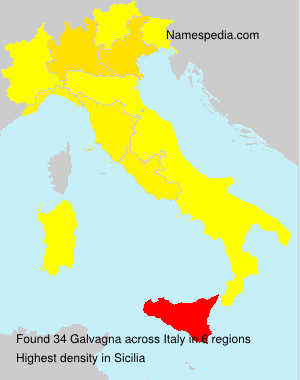Surname Galvagna in Italy