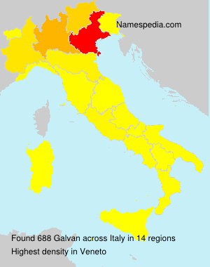 Surname Galvan in Italy