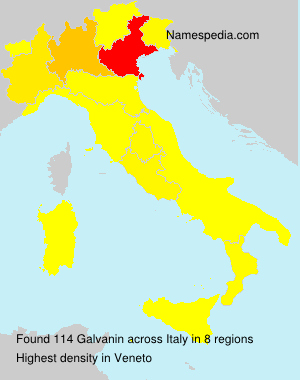 Surname Galvanin in Italy
