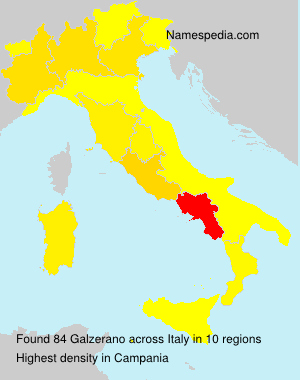 Surname Galzerano in Italy