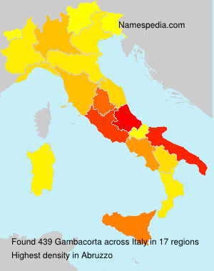 Surname Gambacorta in Italy