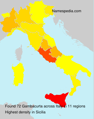 Surname Gambacurta in Italy