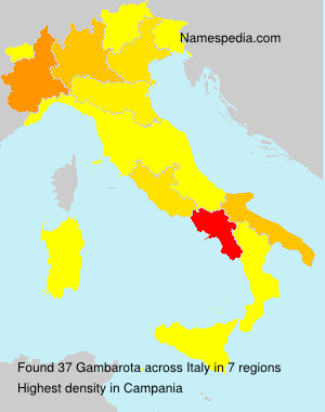 Surname Gambarota in Italy