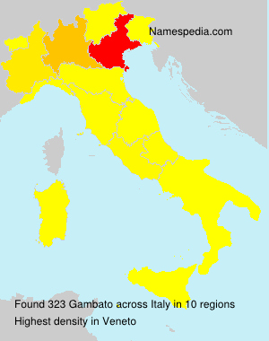 Surname Gambato in Italy