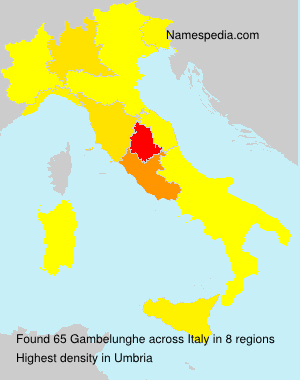 Surname Gambelunghe in Italy