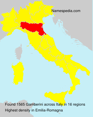Surname Gamberini in Italy