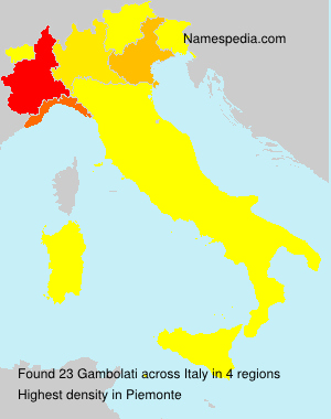 Surname Gambolati in Italy