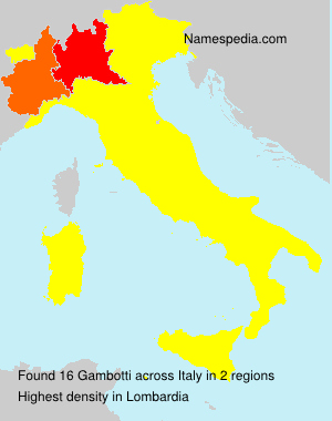 Surname Gambotti in Italy