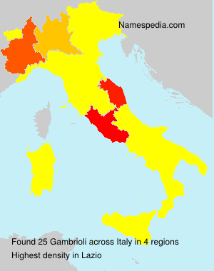 Surname Gambrioli in Italy