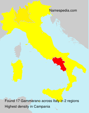 Surname Gammarano in Italy