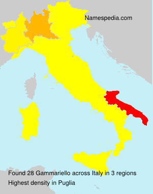 Surname Gammariello in Italy