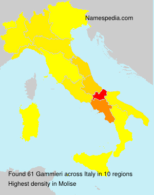 Surname Gammieri in Italy