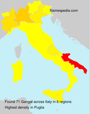 Surname Gangai in Italy