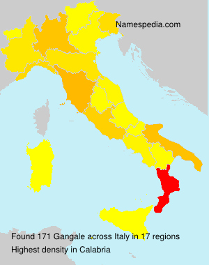 Surname Gangale in Italy