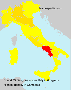 Surname Gangone in Italy