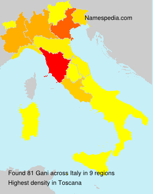 Surname Gani in Italy