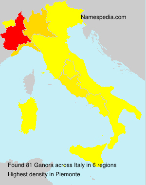 Surname Ganora in Italy