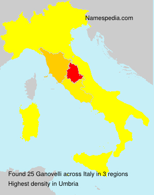Surname Ganovelli in Italy