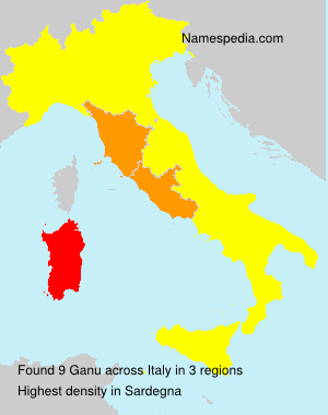 Surname Ganu in Italy