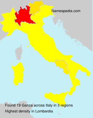 Surname Ganza in Italy
