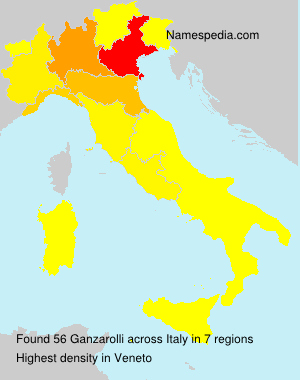 Surname Ganzarolli in Italy