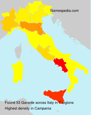 Surname Garante in Italy