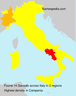 Surname Garardo in Italy