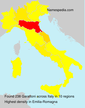 Surname Garattoni in Italy
