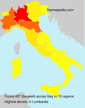 Surname Garavelli in Italy