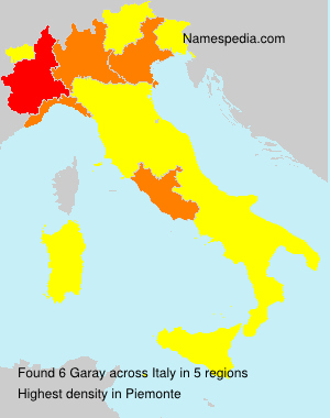 Surname Garay in Italy