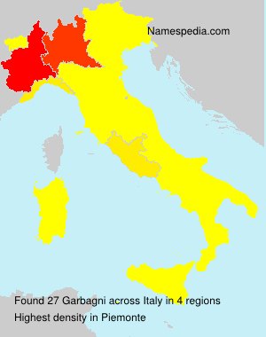 Surname Garbagni in Italy