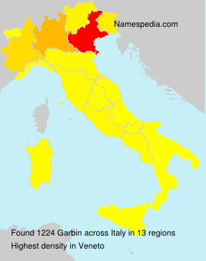Surname Garbin in Italy