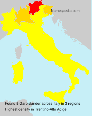 Surname Garbislander in Italy