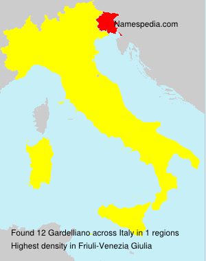 Surname Gardelliano in Italy