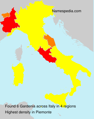 Surname Gardenia in Italy