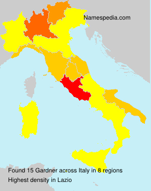 Surname Gardner in Italy